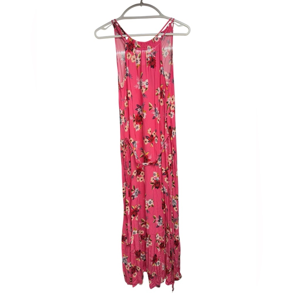NWOT‎ Loft Size Medium Zinnia Pink Floral Halter Maxi Dress